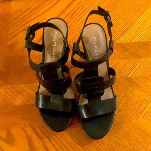 Black Franco sarto 7.5 heel sandals.